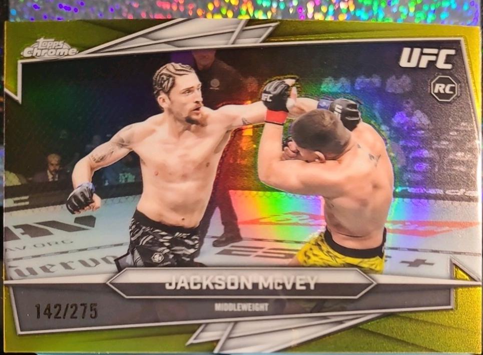 Jackson McVey 2026 Topps Chrome UFC Base #133 Yellow Refractor