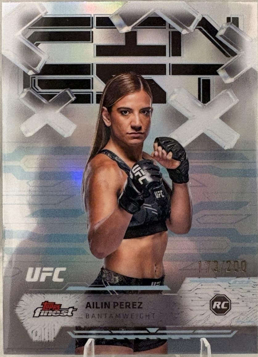 Ailin Perez 2025 Topps Finest UFC Base Common #7 Blue Refractor