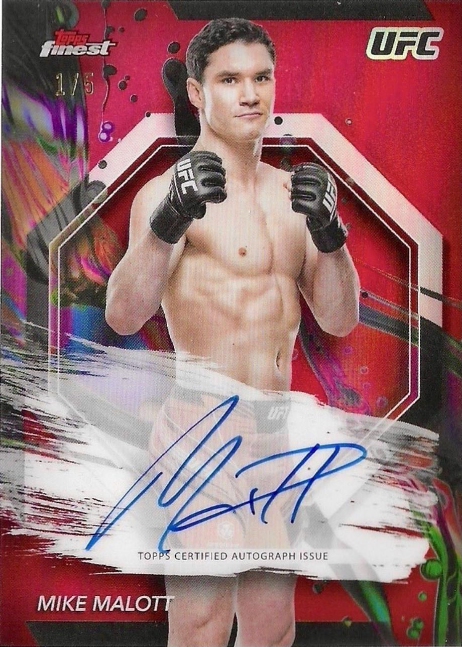 Mike Malott 2024 Topps Finest UFC Finest Autographs #FA-MMT Red Refractor