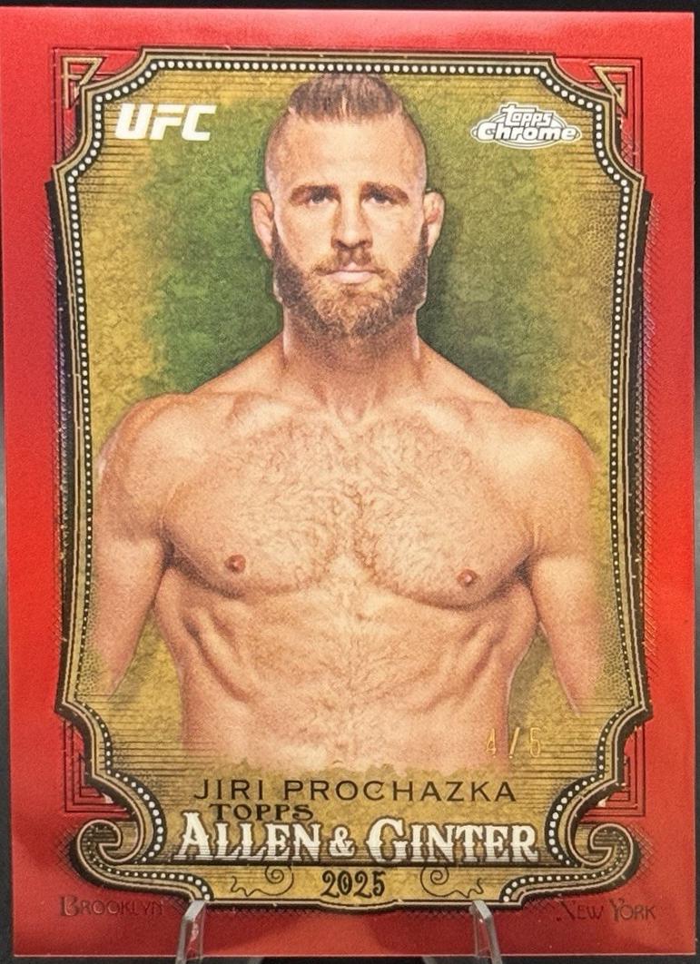 Jiri Prochazka 2025 Topps Chrome UFC Allen & Ginter #AAG-19 Red Refractor