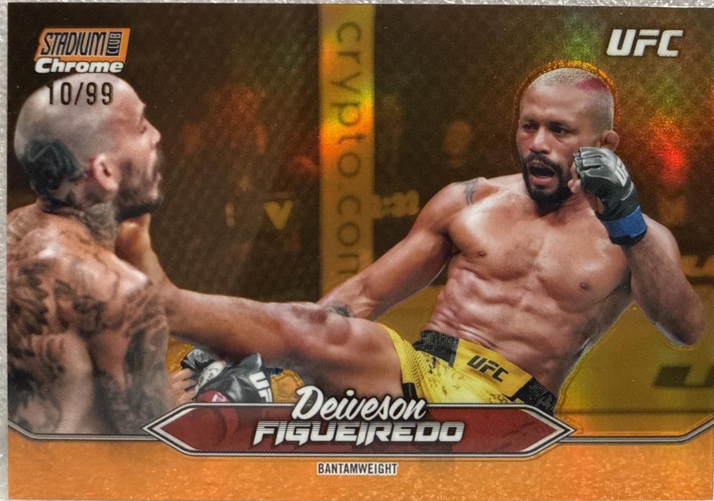 Deiveson Figueiredo 2025 Topps Stadium Club UFC Base Chrome #C-3 Orange Refractor