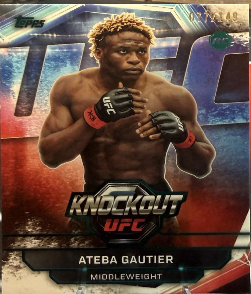 Ateba Gautier 2026 Topps Knockout UFC Base #96 Teal