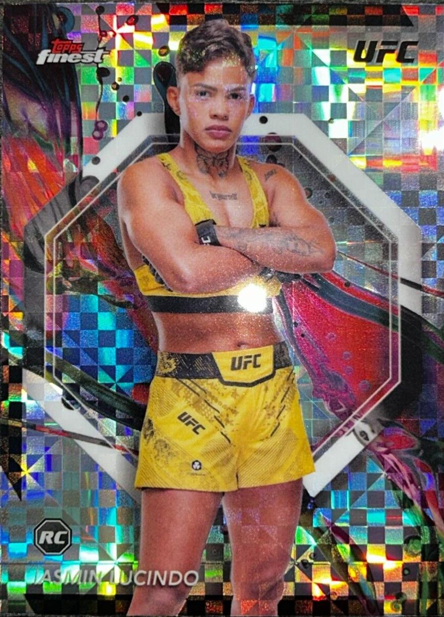 Iasmin Lucindo 2024 Topps Finest UFC Base Common #74 Checkerboard Refractor