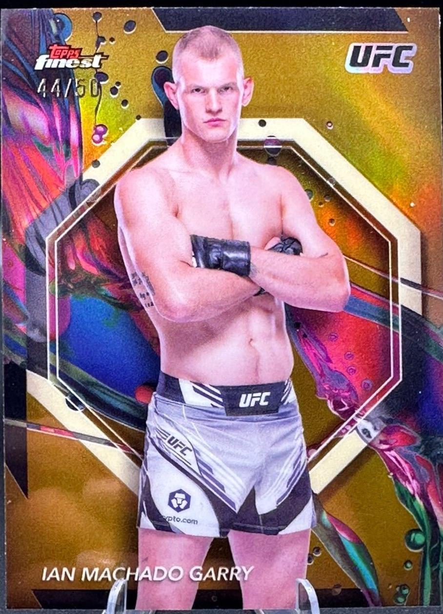 Ian Machado Garry 2024 Topps Finest UFC Base Common #76 Gold Refractor