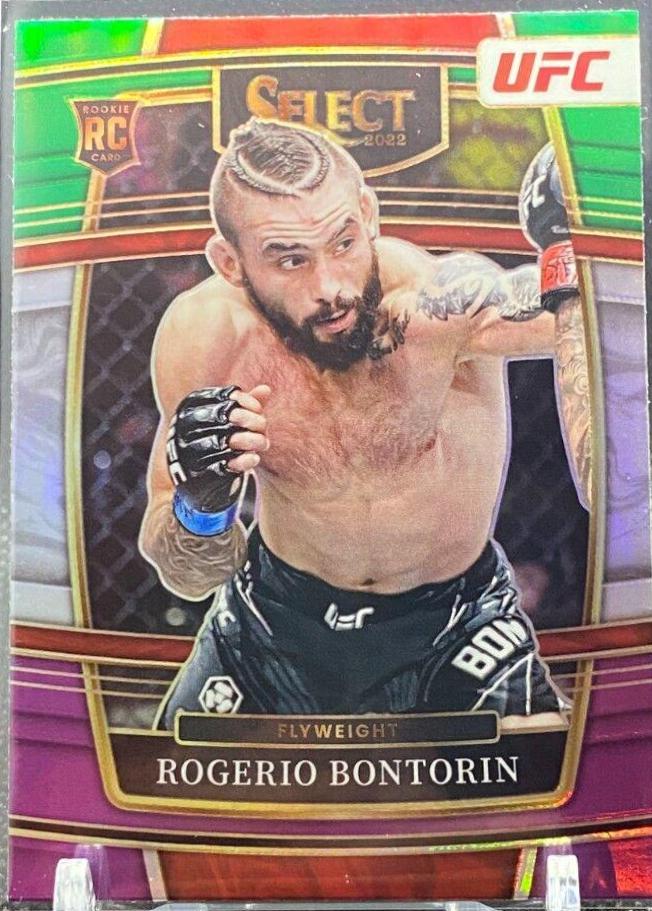 Rogerio Bontorin 2022 Panini Select UFC Concourse #63 Green and Purple