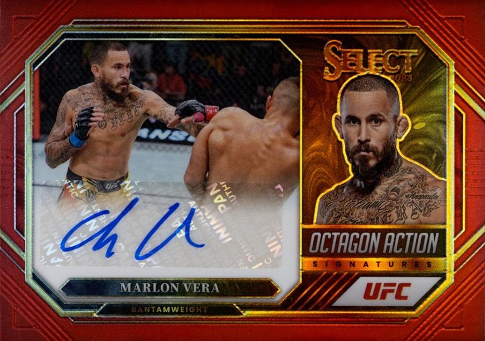 Marlon Vera 2023 Panini Select UFC Octagon Action Signatures #17 Red