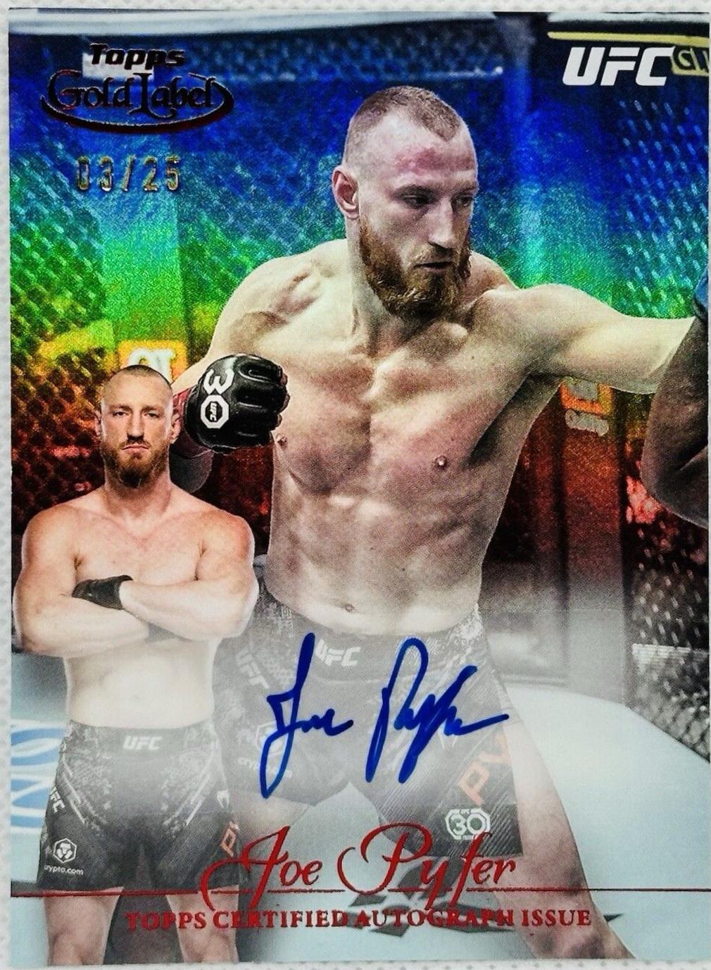 Joe Pyfer 2024 Topps Gold Label UFC Gold Label Autographs #GLA-JPY Red
