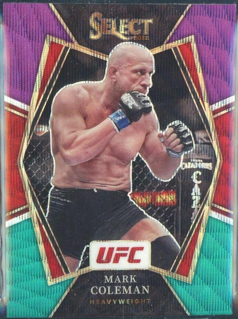Mark Coleman 2022 Panini Select UFC Premier Level #178 Green and Purple