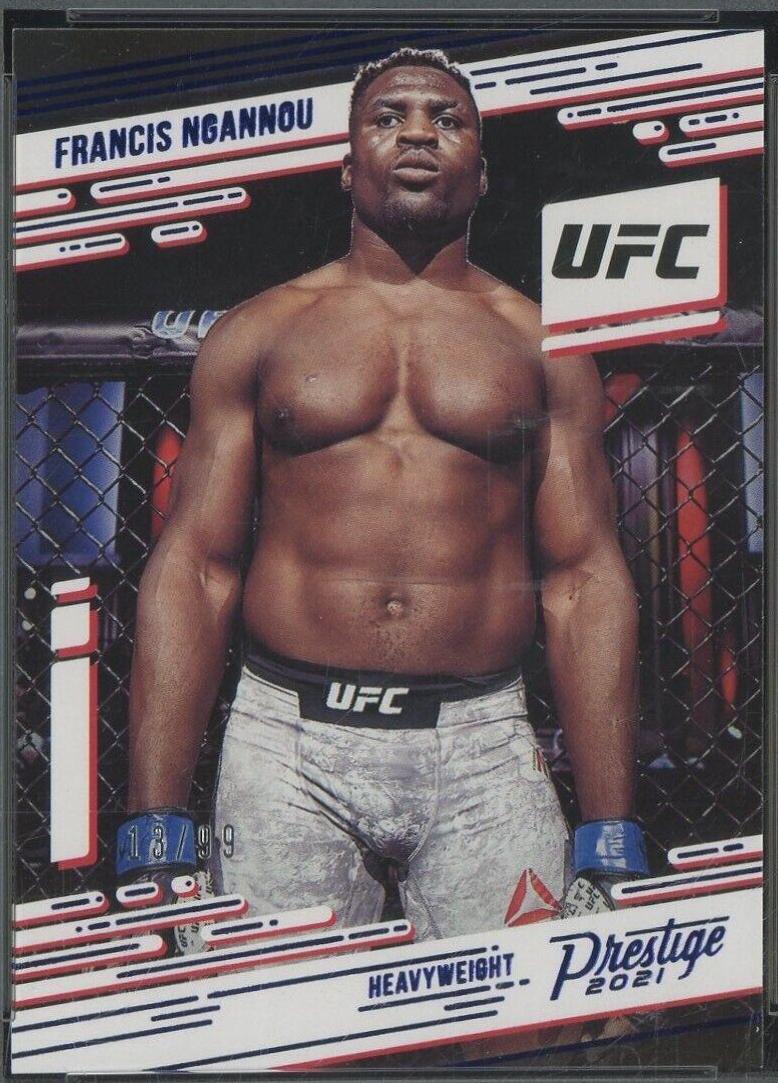 Francis Ngannou 2021 Panini Chronicles UFC Base Prestige #79 Blue