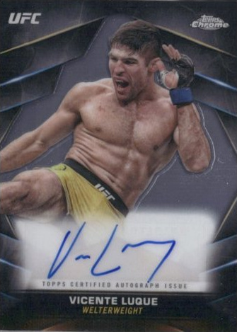 Vicente Luque 2024 Topps Chrome UFC Chrome Veteran Autographs #CVA-VLU Red Refractor