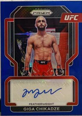 Giga Chikadze 2022 Panini Prizm UFC Signatures #SG-GCH Blue