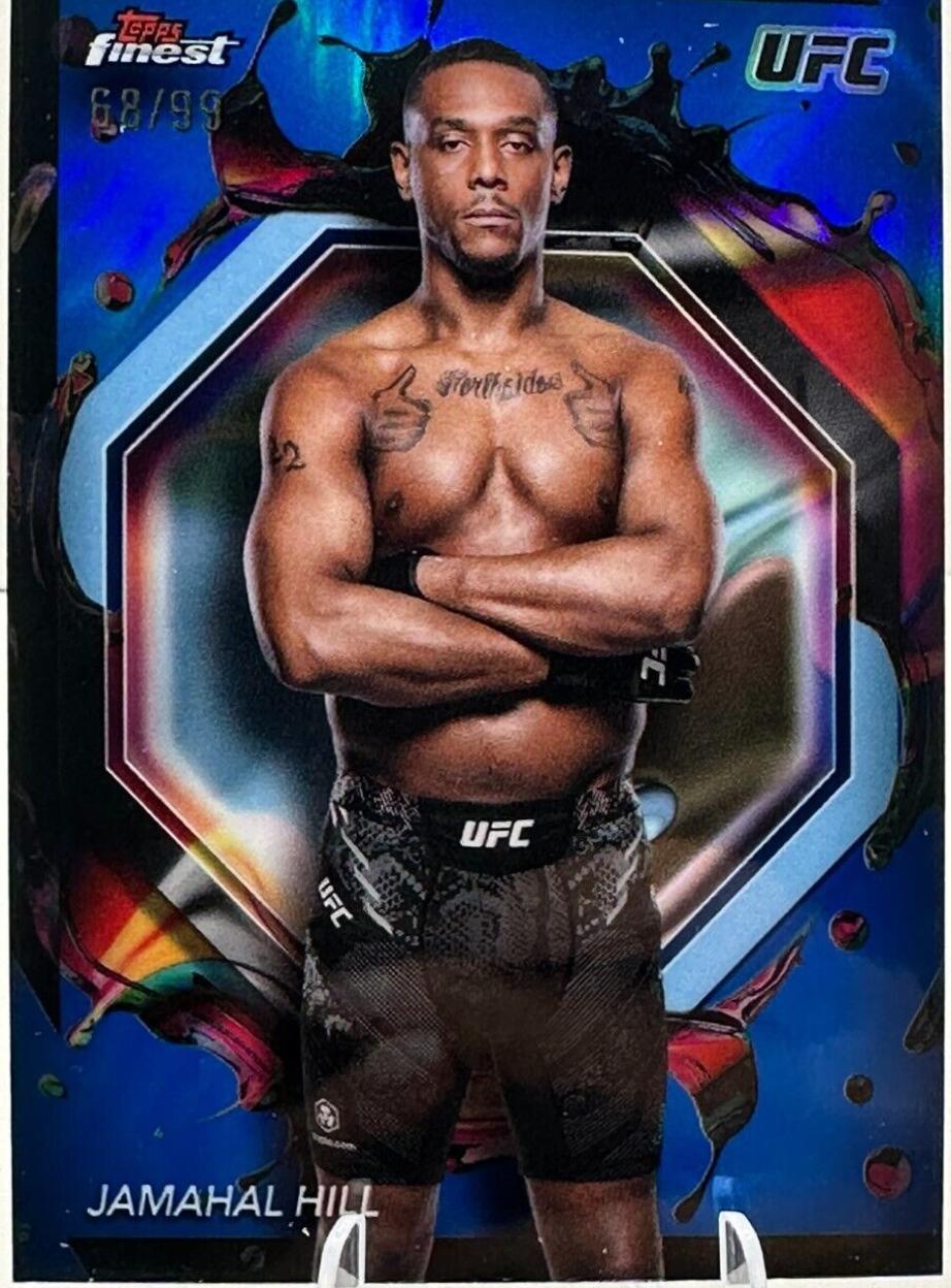 Jamahal Hill 2024 Topps Finest UFC Base Rare #270 Blue Refractor