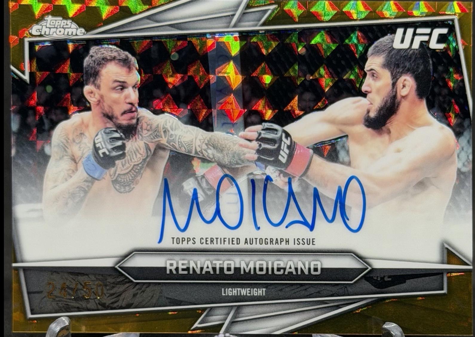 Renato Moicano 2026 Topps Chrome UFC Base Autographs #BAV-RM Red Refractor