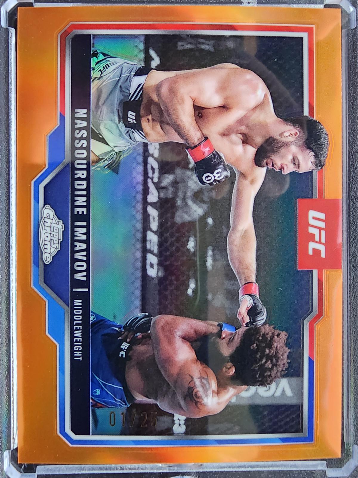 Nassourdine Imavov 2025 Topps Chrome UFC Base #155 Orange Refractor