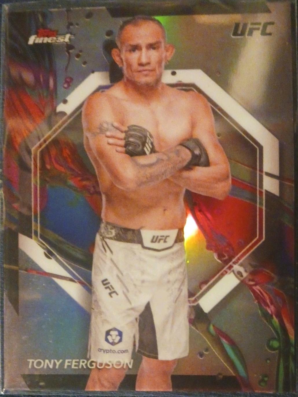Tony Ferguson 2024 Topps Finest UFC Base Common #96 Refractor