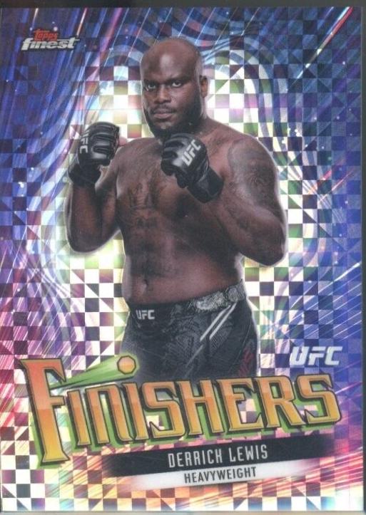 Derrick Lewis 2024 Topps Finest UFC Finishers #FIN-7 Checkerboard Refractor