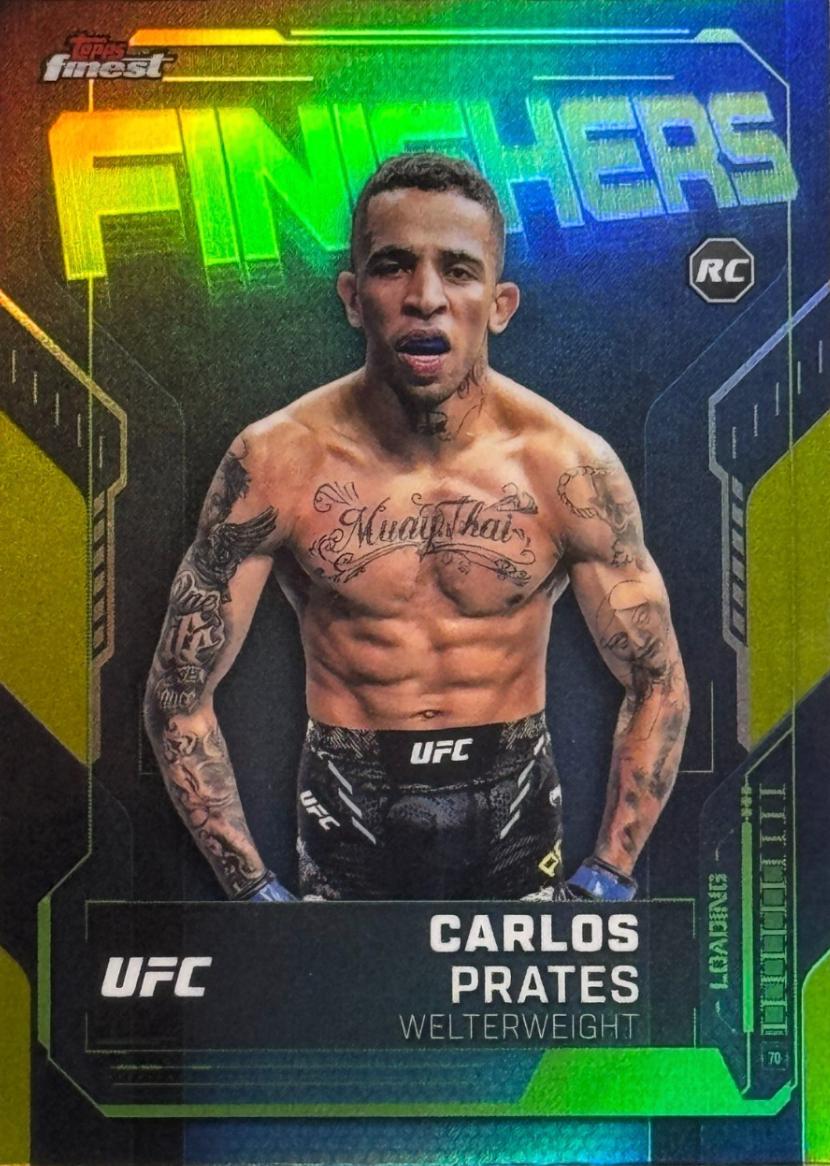 Carlos Prates 2025 Topps Finest UFC Finishers #FN-3 Refractor