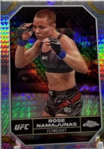 Rose Namajunas 2024 Topps Chrome UFC Base #169 Prism Refractor