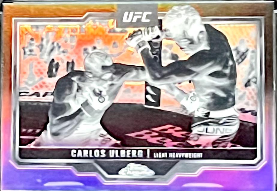 Carlos Ulberg 2025 Topps Chrome UFC Base #198 Negative Refractor