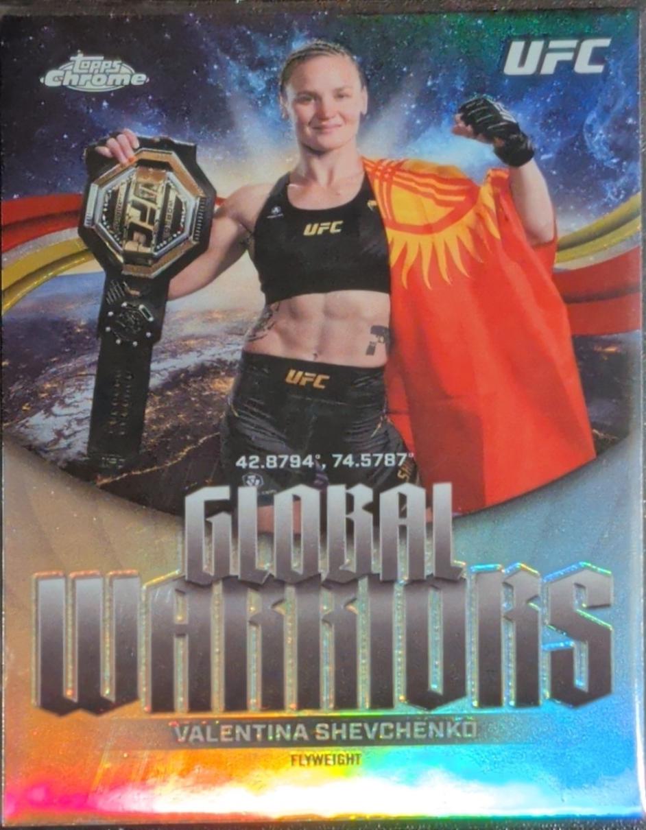 Valentina Shevchenko 2026 Topps Chrome UFC Global Warriors #GW-3 Refractor