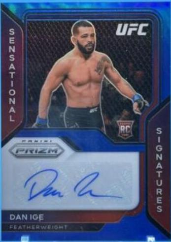 Dan Ige 2021 Panini Prizm UFC Sensational Signatures #SS-DIG Blue