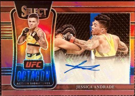 Jessica Andrade 2022 Panini Select UFC Octagon Action Signatures #34 Red