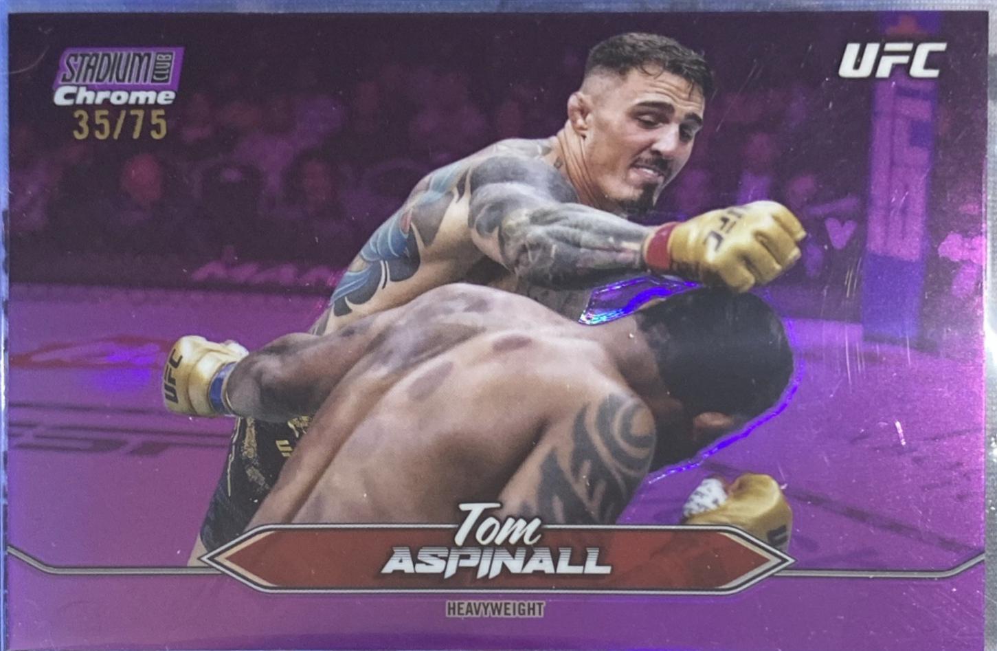 Tom Aspinall 2025 Topps Stadium Club UFC Base Chrome #C-8 X-Fractor