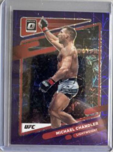 Michael Chandler 2022 Panini Donruss Optic UFC Base #32 Purple Velocity