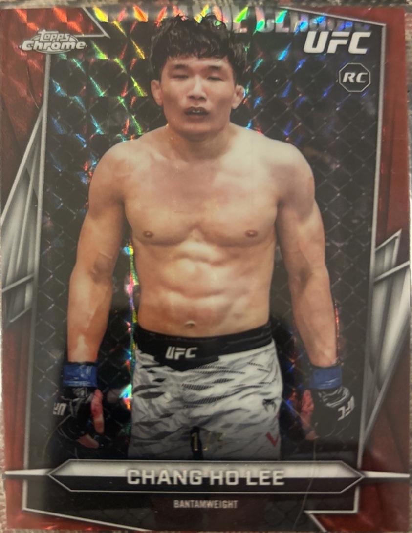 Chang Ho Lee 2026 Topps Chrome UFC Base Autographs #BAV-CE Red Geometric Refractor
