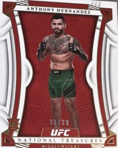 Anthony Hernandez 2023 Panini Chronicles UFC Base National Treasures #435 Green