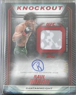 Raul Rosas 2024 Topps Knockout UFC Knockout Autograph Relics #KAR-RRS Platinum