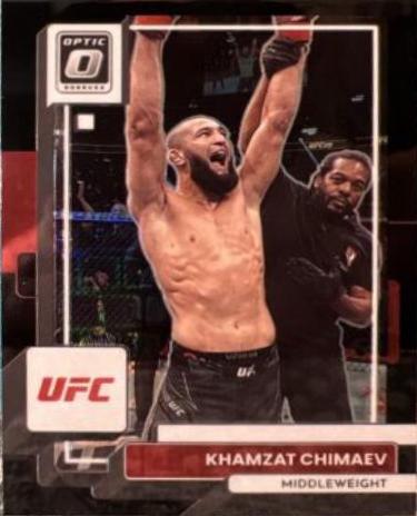 Khamzat Chimaev 2023 Panini Donruss Optic UFC Base #33 Black Pandora
