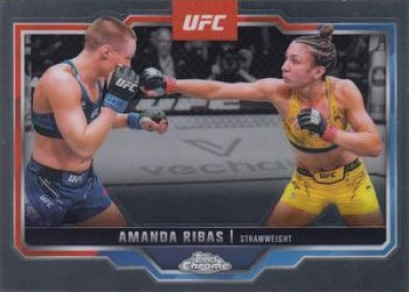 Amanda Ribas 2025 Topps Chrome UFC Base #184 Superfractor