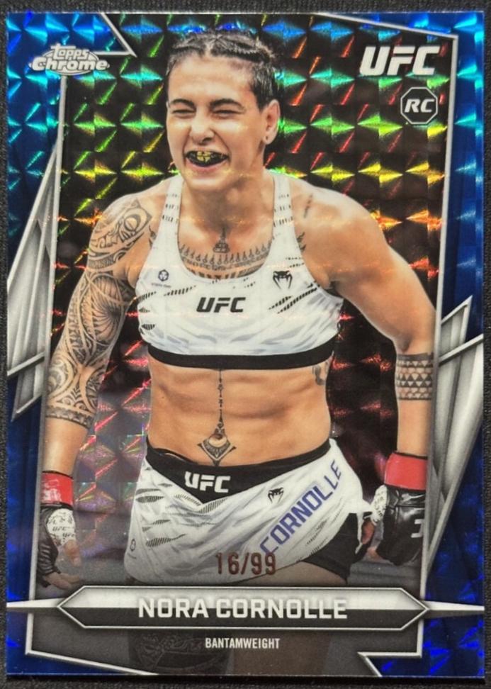 Nora Cornolle 2026 Topps Chrome UFC Base #179 Blue Geometric Refractor