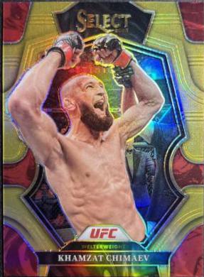 Khamzat Chimaev 2023 Panini Select UFC Premier Level #115 Gold