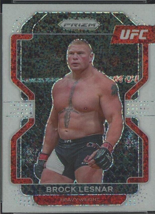 Brock Lesnar 2022 Panini Prizm UFC Base #159 White Sparkle