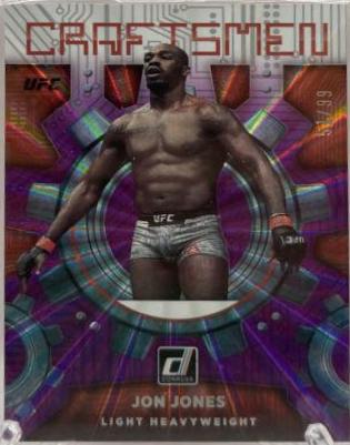 Jon Jones 2022 Panini Donruss UFC Craftsmen #15 Purple Laser