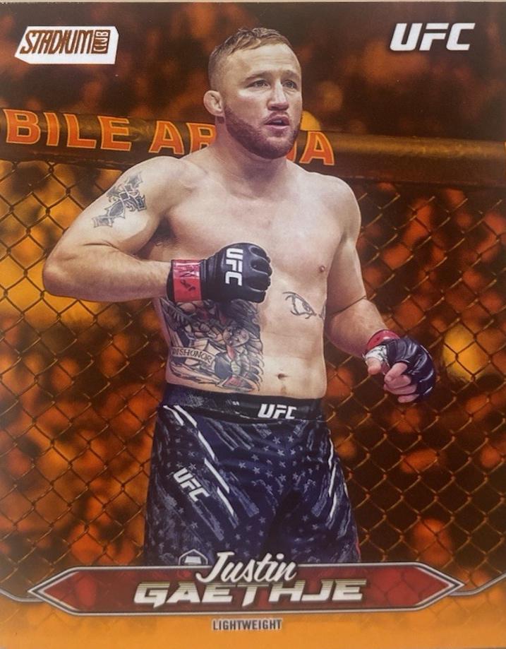 Justin Gaethje 2025 Topps Stadium Club UFC Base #155 Orange