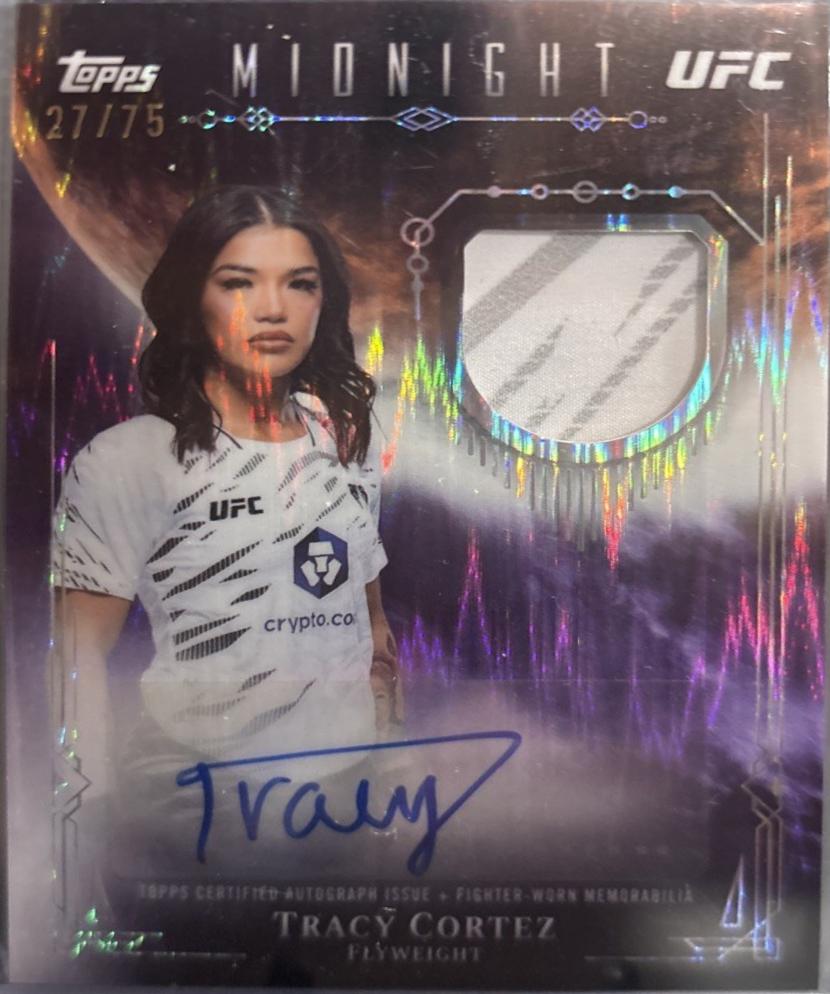 Tracy Cortez 2026 Topps Midnight UFC Relic Autographs #VRA-TC Dusk
