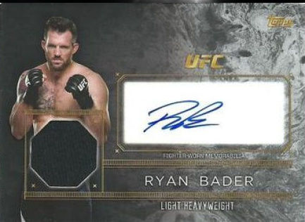 Ryan Bader 2016 Topps UFC Top of the Class Top of the Class Autograph Relic #TCAR-RB Red