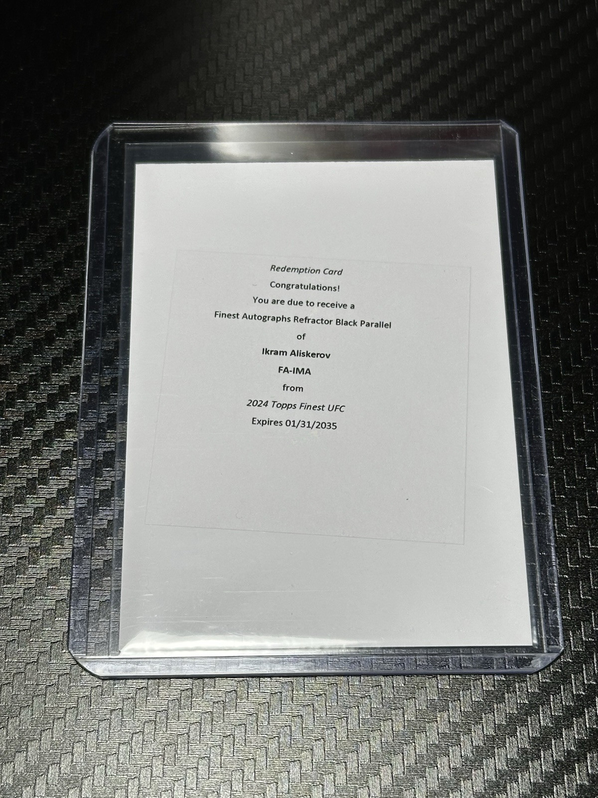 Ikram Aliskerov 2024 Topps Finest UFC Finest Autographs #FA-IMA Superfractor