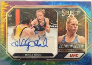 Holly Holm 2023 Panini Select UFC Octagon Action Signatures #31 Gold Disco