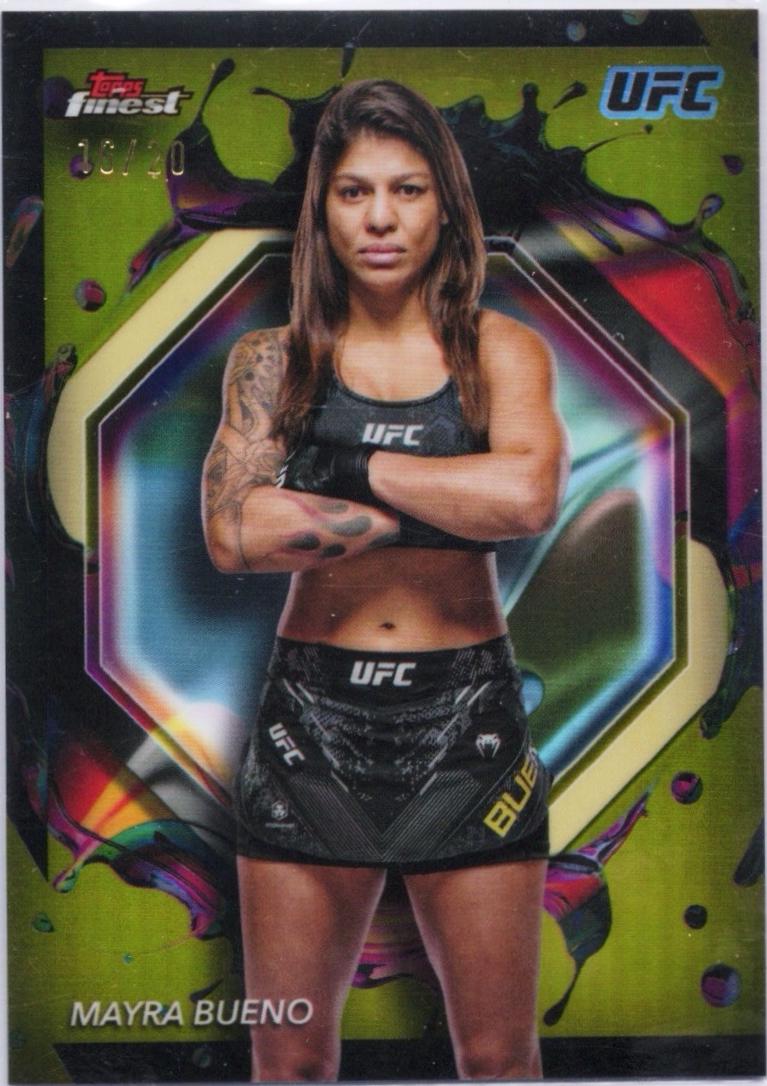 Mayra Bueno 2024 Topps Finest UFC Base Rare #294 Gold Refractor