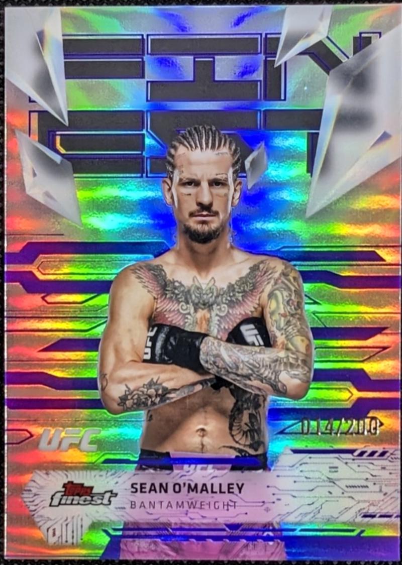 Sean O'Malley 2025 Topps Finest UFC Base Uncommon #123 Purple Refractor