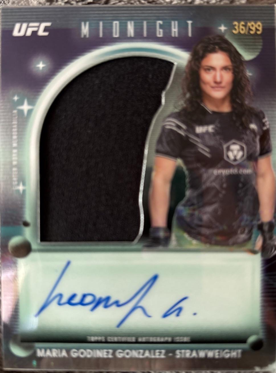 Maria Godinez Gonzalez 2025 Topps Midnight UFC Relic Autographs #VRA-LP Twilight