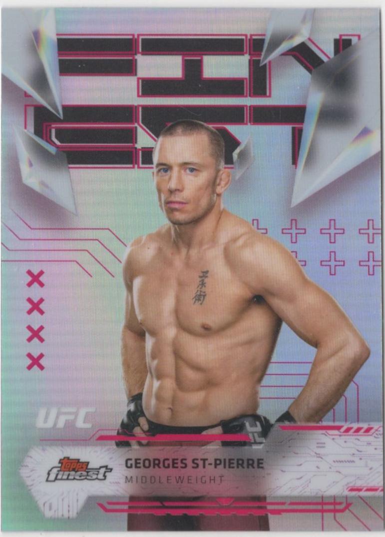 Georges St-Pierre 2025 Topps Finest UFC Base Uncommon #185 Refractor