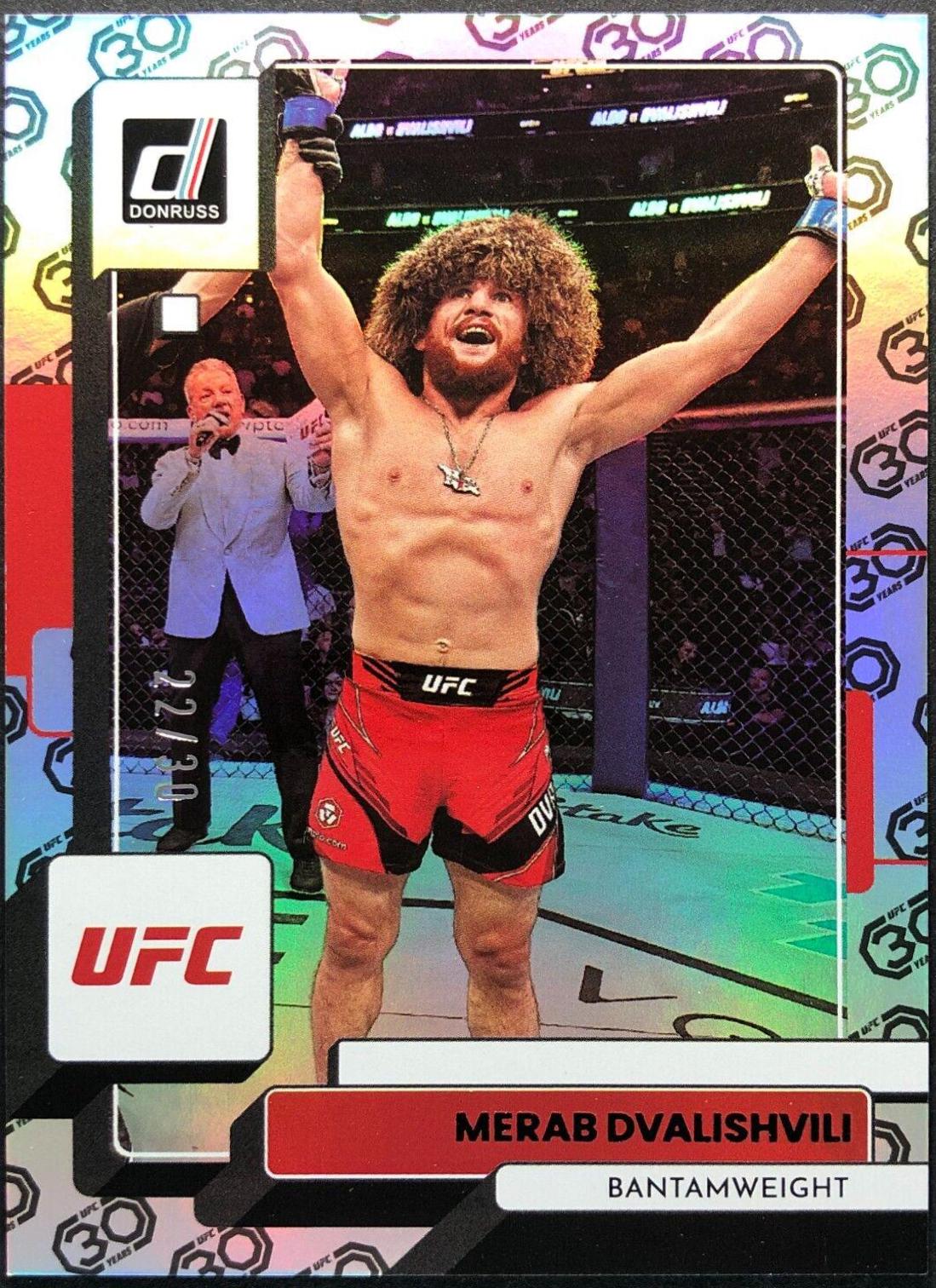Merab Dvalishvili 2023 Panini Donruss UFC Base #165 30th Anniversary