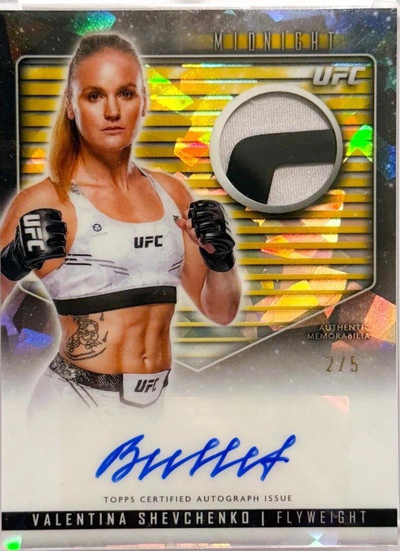Valentina Shevchenko 2024 Topps Midnight UFC Relic Autographs #RCA-VSH Daybreak
