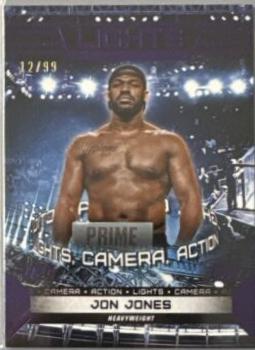 Jon Jones 2024 Topps Knockout UFC Lights (Lights, Camera, Action) #LTS-20 Purple