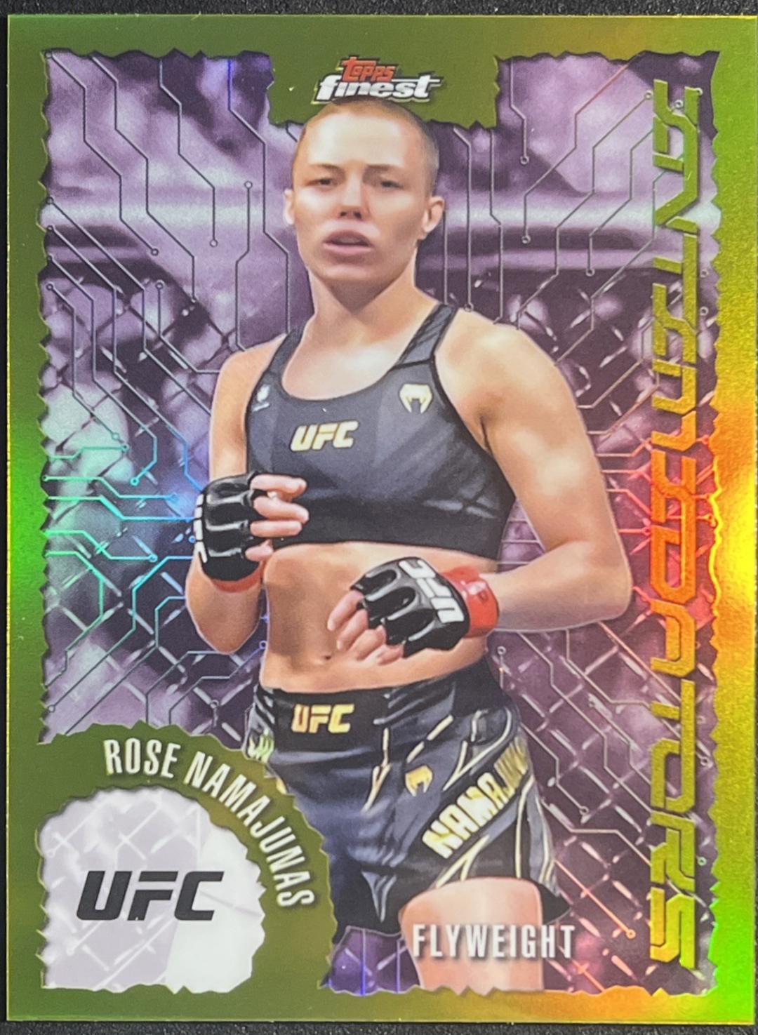 Rose Namajunas 2025 Topps Finest UFC Intimidators #IT-6 Refractor
